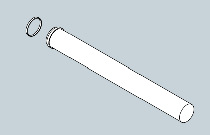 Удлинитель дымохода 80*1000мм (Bugatti COND/REC)