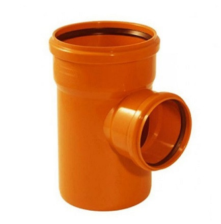 Тройник наружный МультиМирПласт  110*90 (рыжий)