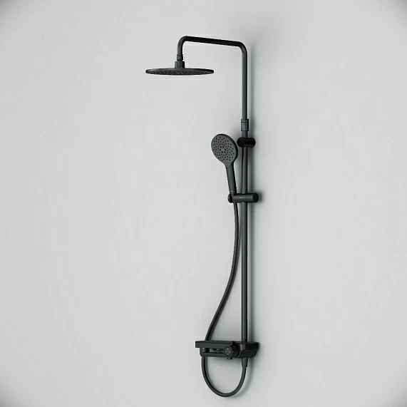 Душевая система см-ль-полка д/ванны/душа, душ.штанга 1030-1460мм, верхний душ 220 мм, ручной душ 120