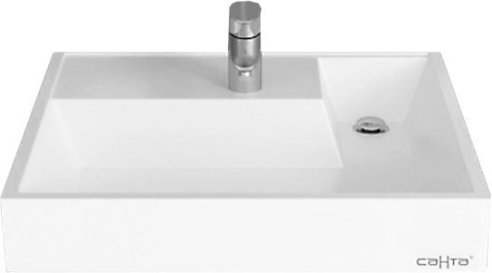 Умывальник над стиральной машиной  с кронштейнами САНТА Юпитер 90 500 600 Белая