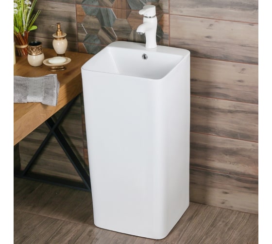 Раковина на пьедестале моноблок Melana MELANA MLN-B125 475 425 825 Белый