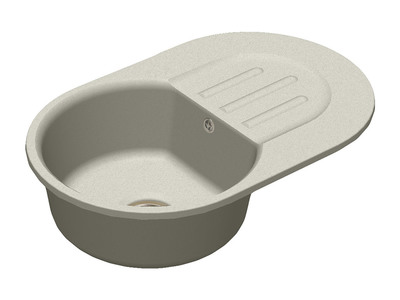 Мойка Granfest SMART SM685 L мрамор 1 чаша +крыло 683*433 белый без сиф