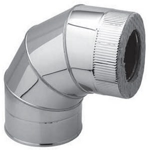 Сэндвич-отвод  90° d100/200 нерж0.5\нерж 0.5 К Sferra