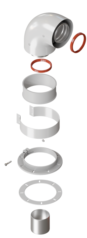 Колено коакс.90 гр. 60/100 (папа/мама) (кроме Navien, Immergas)