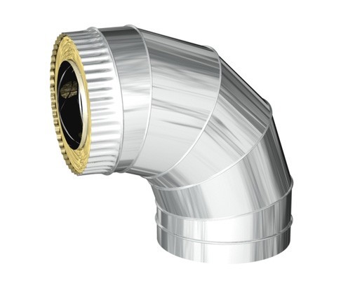Сэндвич-отвод  90* d 115/200 нерж/оцинк 0,5 мм К Sferra