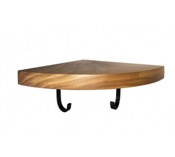 Полочка угловая с крючками из массива CORNERSHELF-200KHOOK Orange