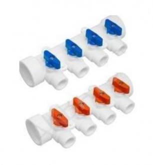 Коллектор со встроенным краном 2 вых. ПП Berke