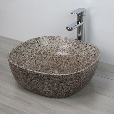 Раковина накладная Melana 800-А420-CV11 MELANA 145 410 410 Мрамор