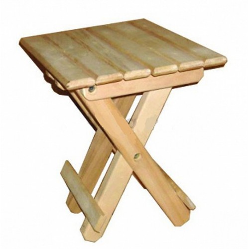 Табурет складной шлифованный 34х34х26см  "Банные штучки"