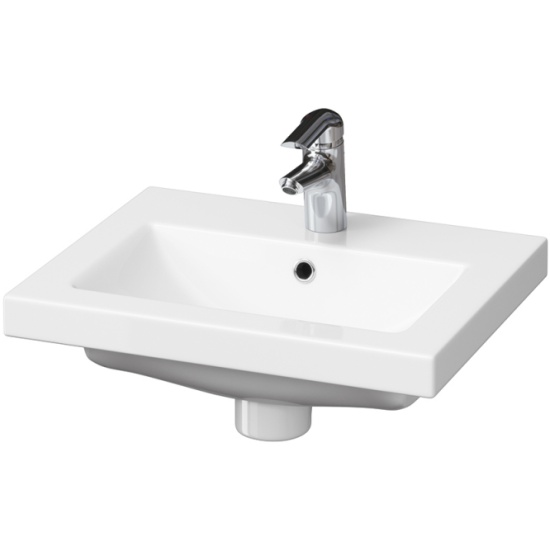 Раковина встраиваемая: COMO 50, 1 отв., белый, Сорт1 S-UM-COM50/1-w CERSANIT