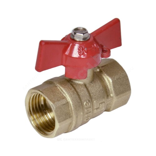 Кран шаровый AQUALINK 1"  вн/вн бабочка 11Б27П1