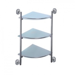 Полка стеклянная  FRAP 1907-3 3 х ярусная угловая