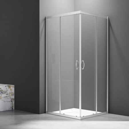 Душевой угол Veconi RV-101 Арт. RV101-8090-01-C4 Стекло прозрачное/4 мм