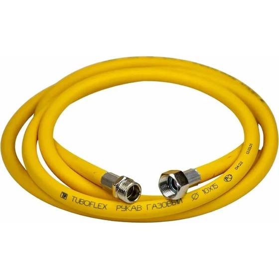 Подводка для газа 3/4 ПВХ 2,0 м г/г (евро слот) желтые Tuboflex