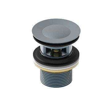 Выпуск для умывальника с переливом, графит, Slide, IDDIS,SLIGM00i88