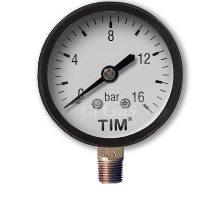 Манометр  радиальный  TIM 16 бар