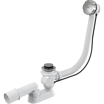 Сифон для ванны автомат комплект металл/металл AlcaPlast