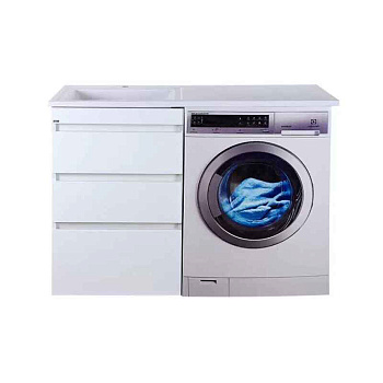 Фостер - 55 Тумба напольная 3 ящ. под стиральную машину, белая