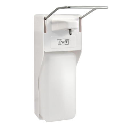 Локтевой дозатор универсальный для жидкого мыла и дез. растворов, 1000 мл, Puff-8196, пластиковый