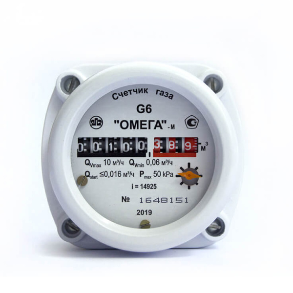 Счетчик газа  G6 Омега (001-00) 2022 г.