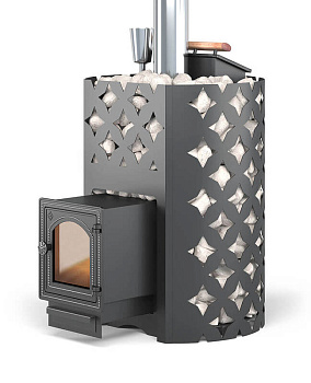 Печь банная чугун ЭТНА 18 (ДТ-4С) закр каменка