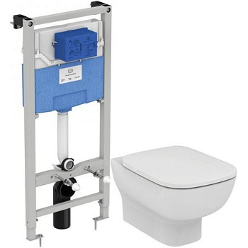 Комплект инсталляции Идеал Стандарт унитаз, сиденье (Т386001+Т318101+R020467)