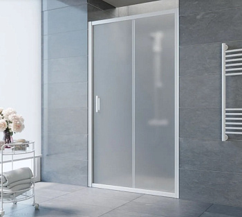 Дверь в душевой проём EP-F-1 NOVO h2000 115 01 10 правая профиль белый стекло сатин