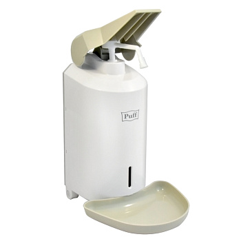 Локтевой дозатор универсальный для жидкого мыла и дез. растворов, 1000 мл, Puff-8193, пластиковый
