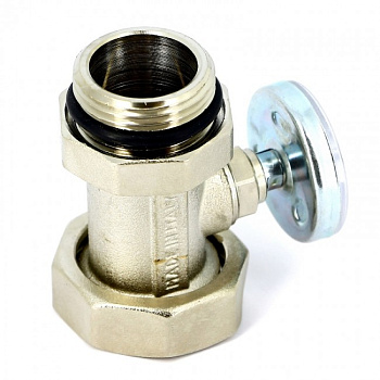 Никелированный фитинг Luxor CR 499 с термометром для коллектора CD с накидной гайкой 1"