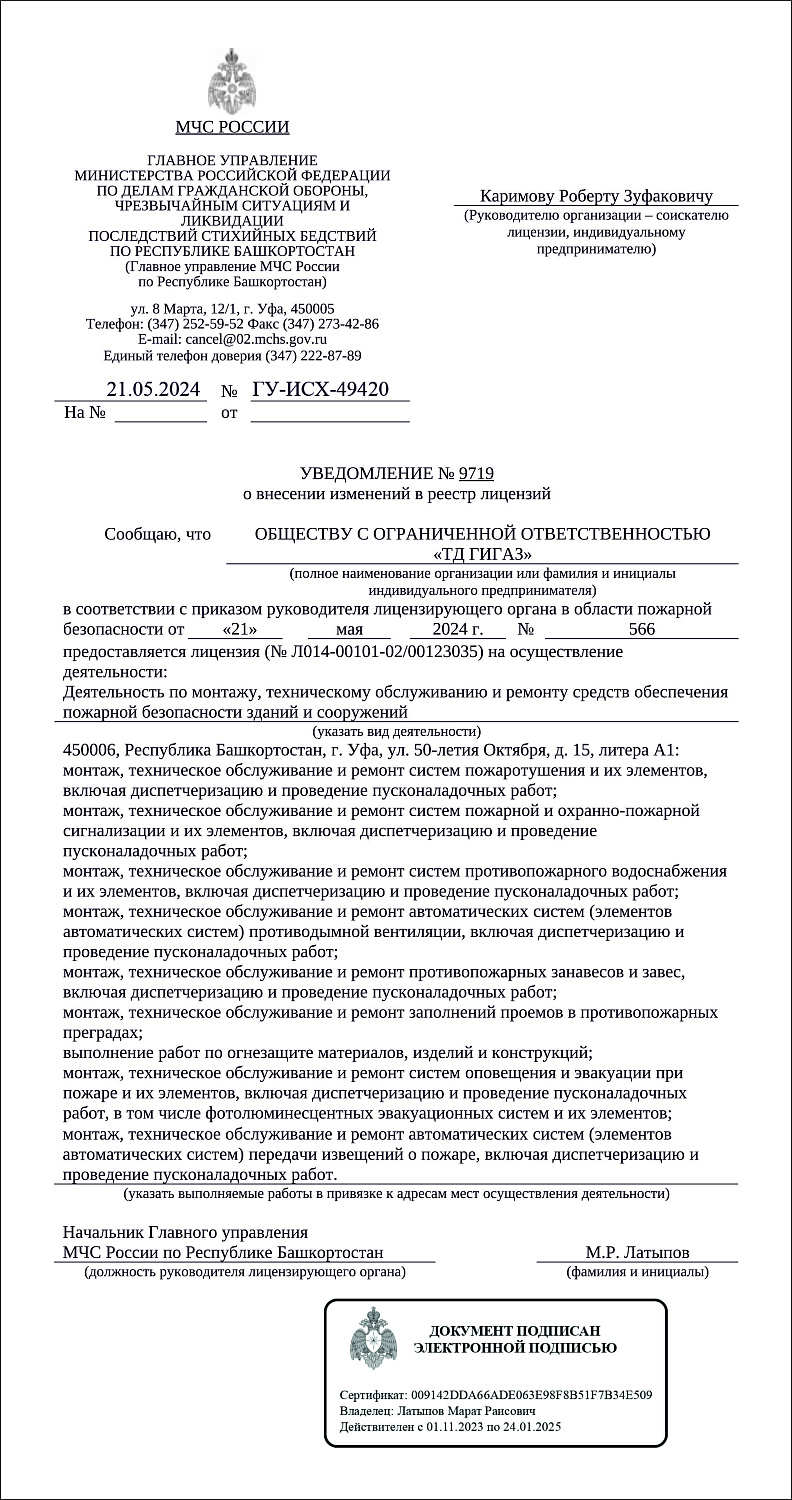 Разрешительная документация