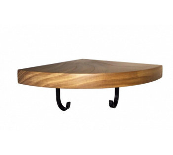 Полочка угловая с крючками из массива CORNERSHELF-200KHOOK Orange