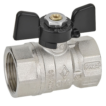 Кран шаровый BUGATTI 1 1/4" 1 1/4" вн/вн бабочка серия 602