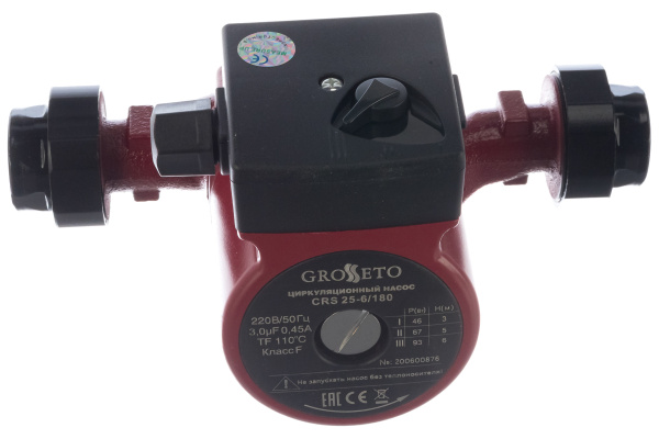 Насос циркуляционный  Grosseto 25/4 180мм, 220V/CRS