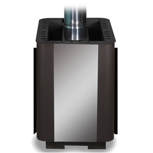 Печь банная УЗПО Волжанка Метеорит антрацит газодровяная (14-20 куб)