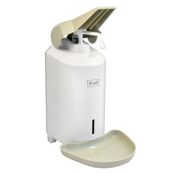 Локтевой дозатор универсальный для жидкого мыла и дез. растворов, 1000 мл, Puff-8193, пластиковый