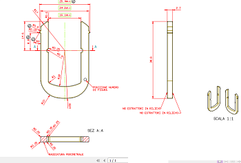 Клипса для фиксации клапана регулирующего, 38,6*25,4*2,7 мм FB