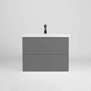 Тумба "София" COMO 70 2 ящика подвесная графит 425х655х500