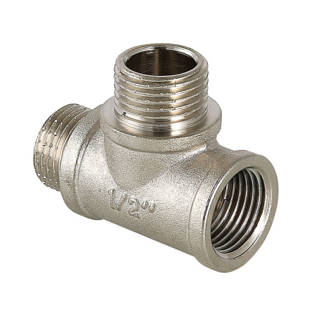 Тройник VALTEC с двумя переходами на нар.р. 1/2" вн-нар-нар