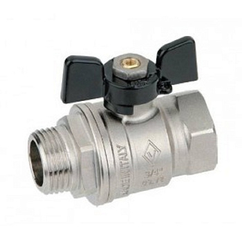 Кран шаровый BUGATTI 1" вн/нар бабочка  серия 607