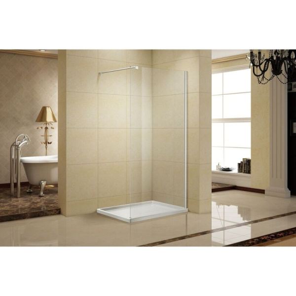 Стекло 900мм, хром, прозр.6мм AE12-F-90H190U-CT Aquanet Cinetic, фикс. Акванет