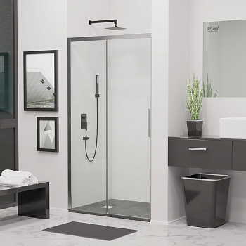 Душевая дверь RGW LE-12 Хром Прозрачное 6мм 100*195