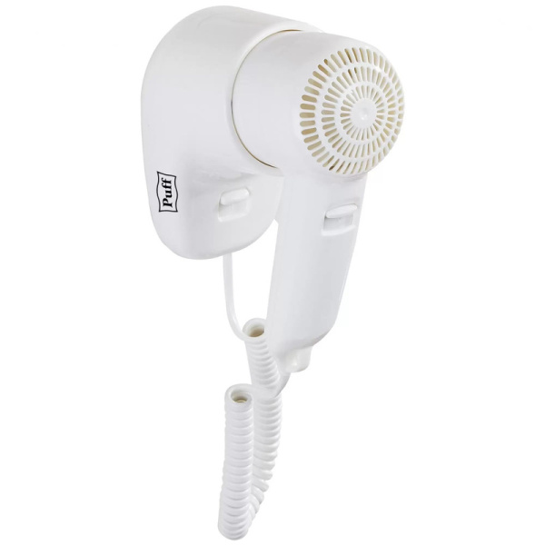 Фен для волос настенный "Puff-1000", белый, 1,0 кВт, 18х10х24,5 см