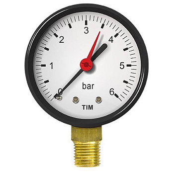Манометр аксиальный  TIM 6 бар