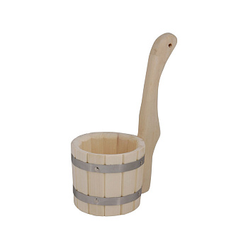 Ковш-черпак 0,6л бондарный с вертикальной ручкой  "Банные штучки"