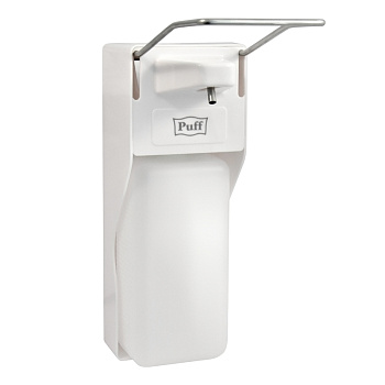 Локтевой дозатор универсальный для жидкого мыла и дез. растворов, 1000 мл, Puff-8196, пластиковый