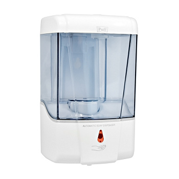 Автоматический дозатор для мыла Puff - 8180, 600мл, белый, 18х12х11 см 165х100х110