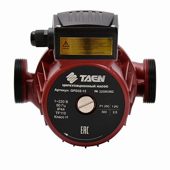 Насос циркуляционный TAEN GPD32-12 резьб, гайки в компл, 1 скор, 220В