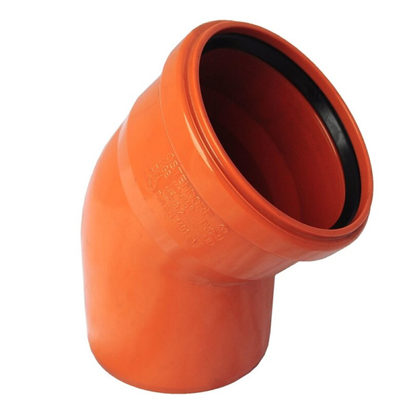 Отвод  МультиМирПласт  110-45* ПП (рыжий)