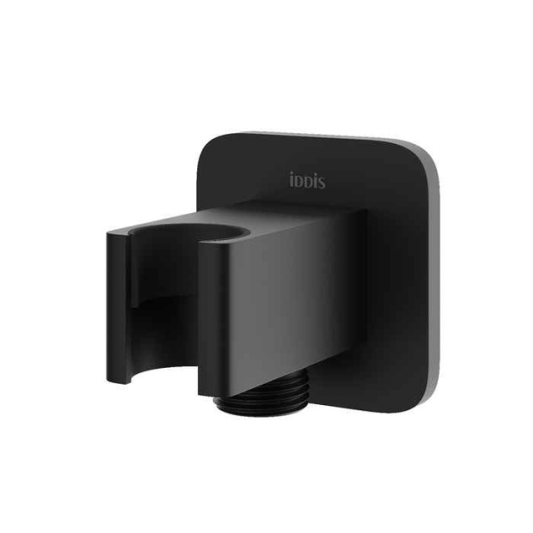 Выход для душа с держателем, латунь, черный матовый, Slide, IDDIS, SLI60BBi62