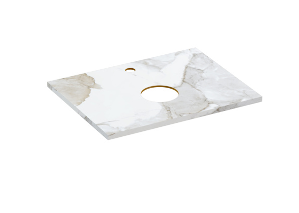 Столешница STONE из керамогранита Life 60x45x2 белый сатиновый